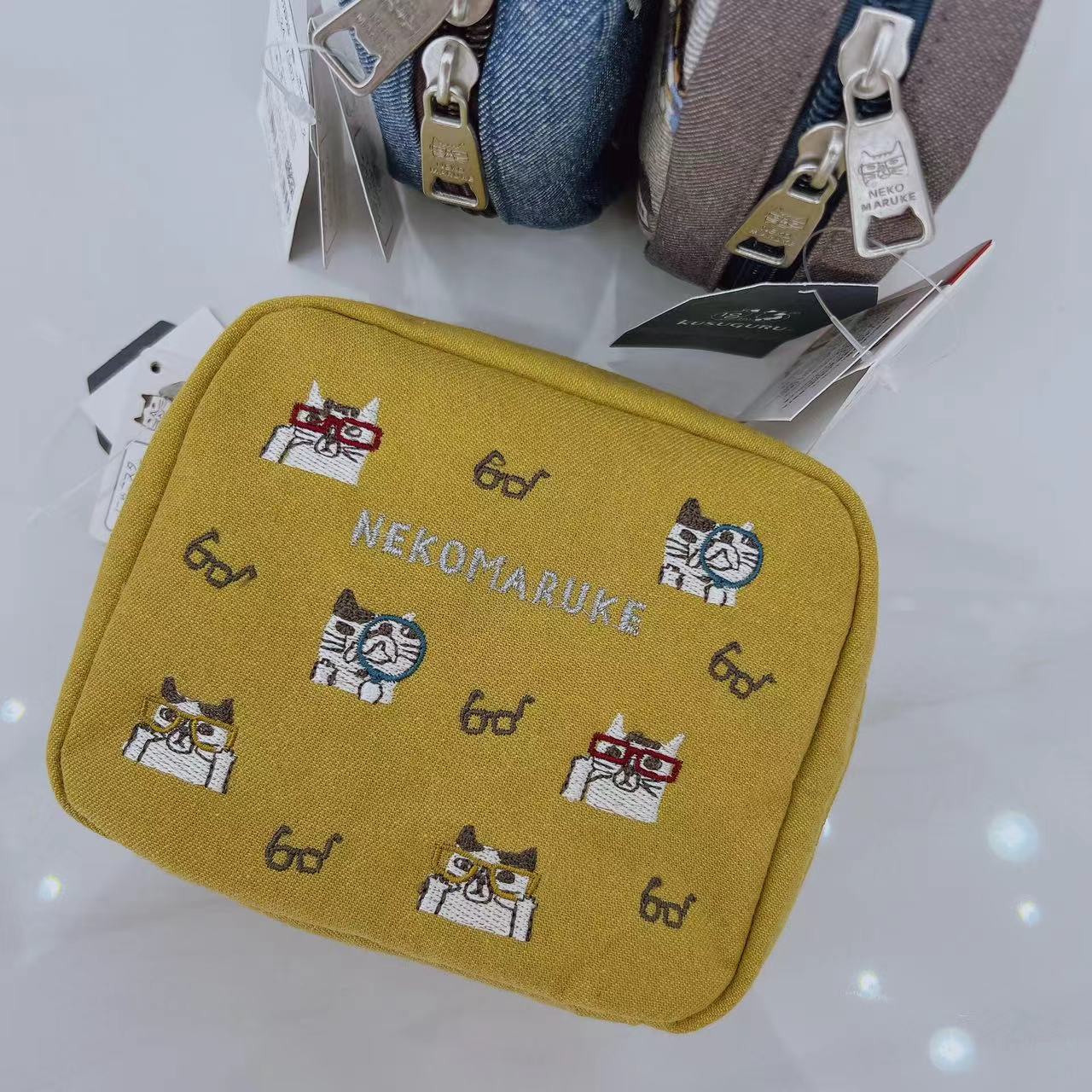 Beautiful Embroidery Cat Clutch Gadget Storage Ladies Wallets