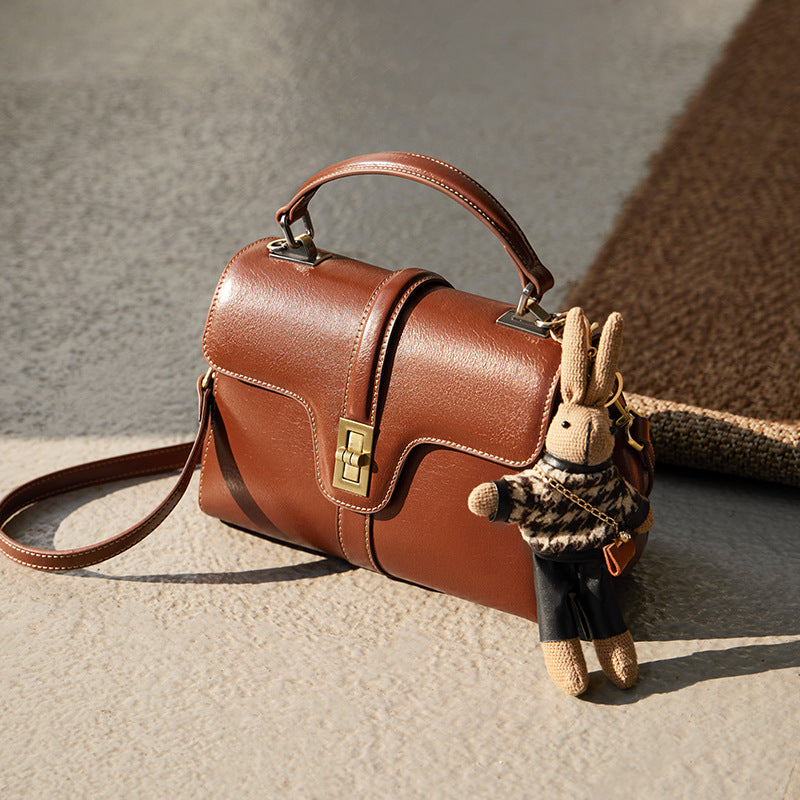 Women's High Sense Mother Elegant Genuine Leather Handbags