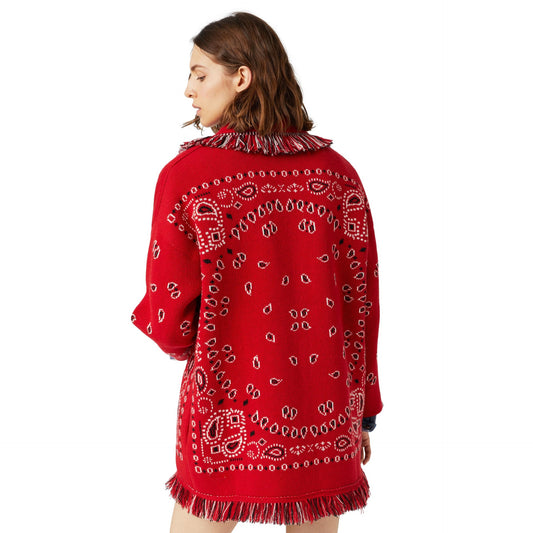 Women's Jacquard Bohemian Wool Cashmere Loose Mid-length Sweaters