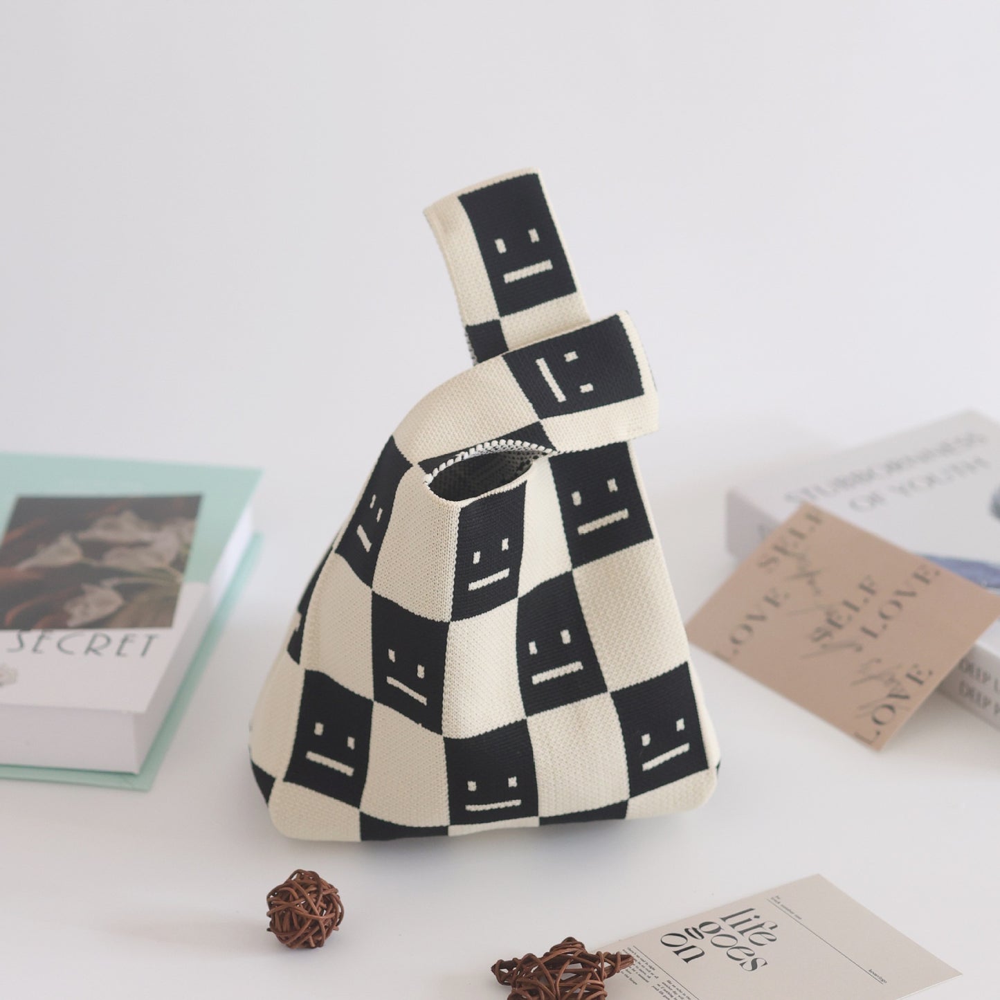 Women's Stylish Knitted Woven Vest Simple Handbags