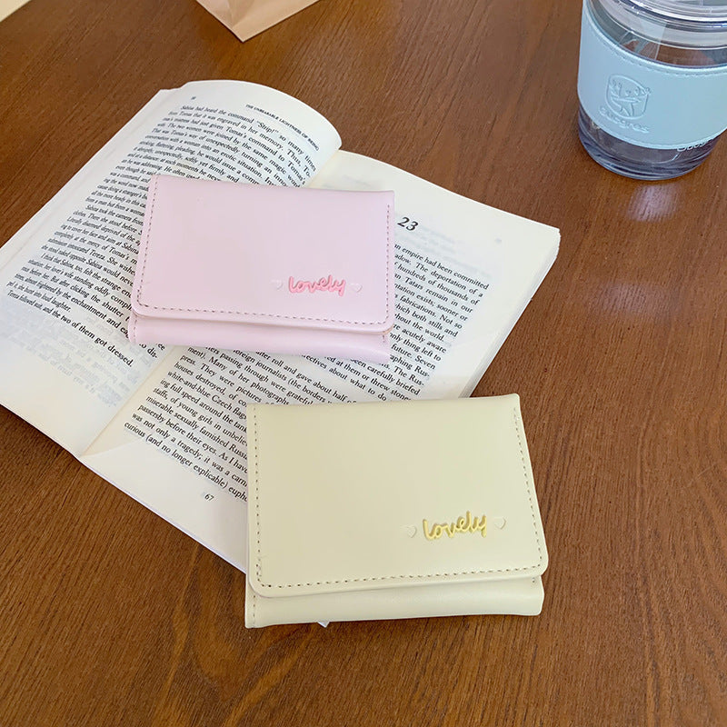 Women's Short Fresh Solid Color Cute Ladies Wallets