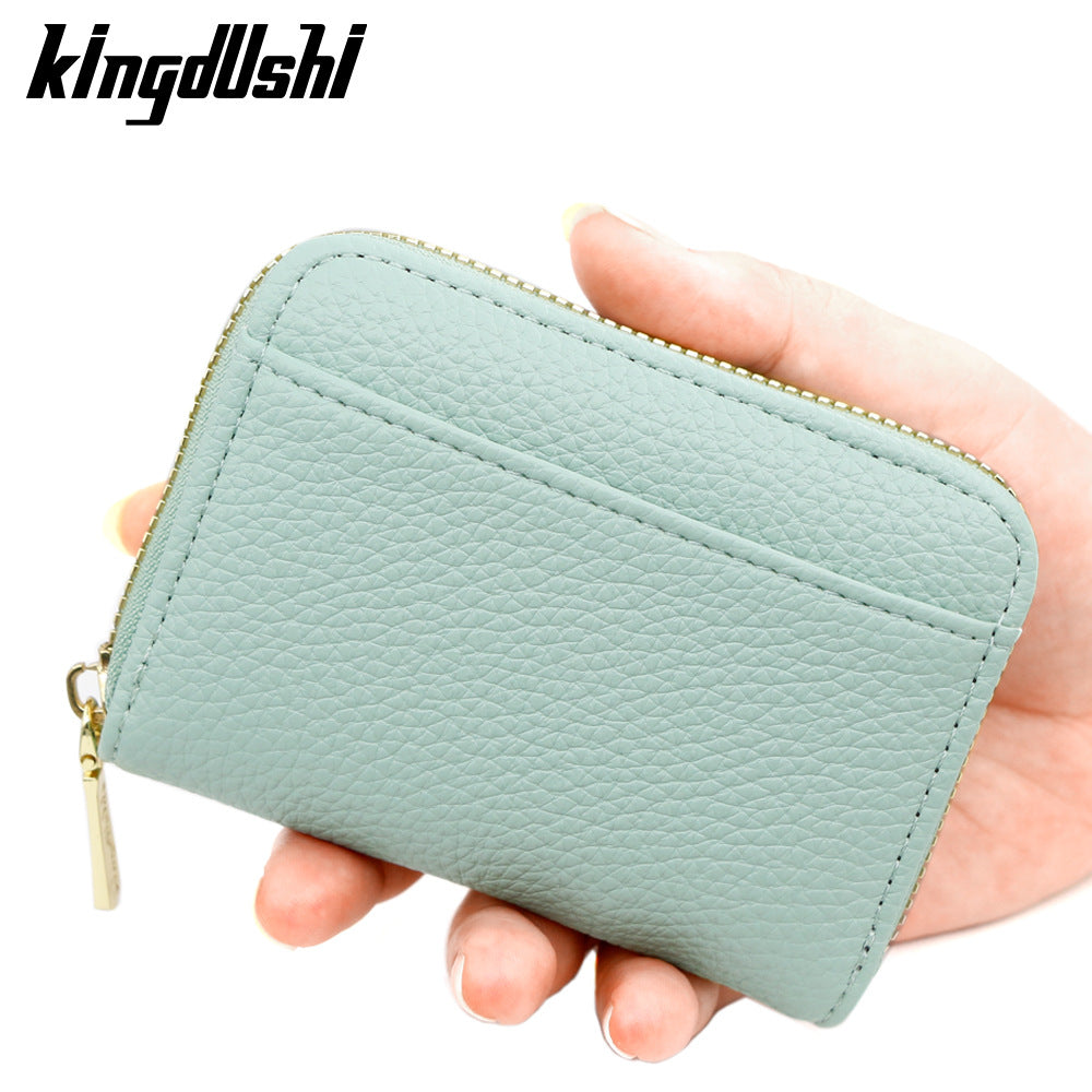 Simple Soft Lychee Pattern Large Surface Card Holder