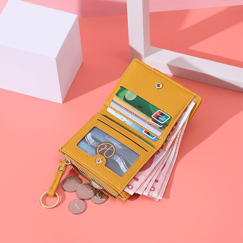 Women's Short Simple Clutch Folding Fashion Solid Ladies Wallets