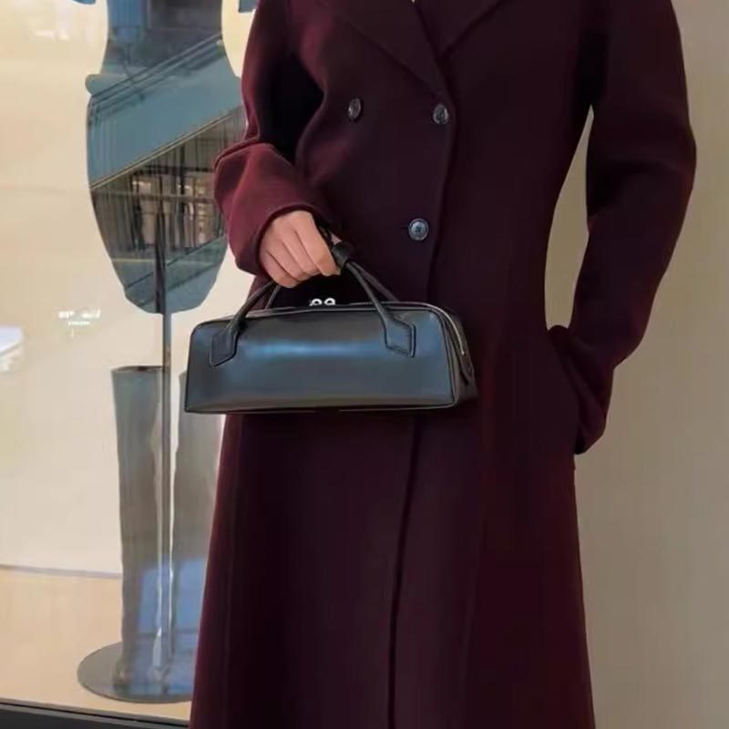 Versatile Women's Leather French Minority Baguette Armpit Bags