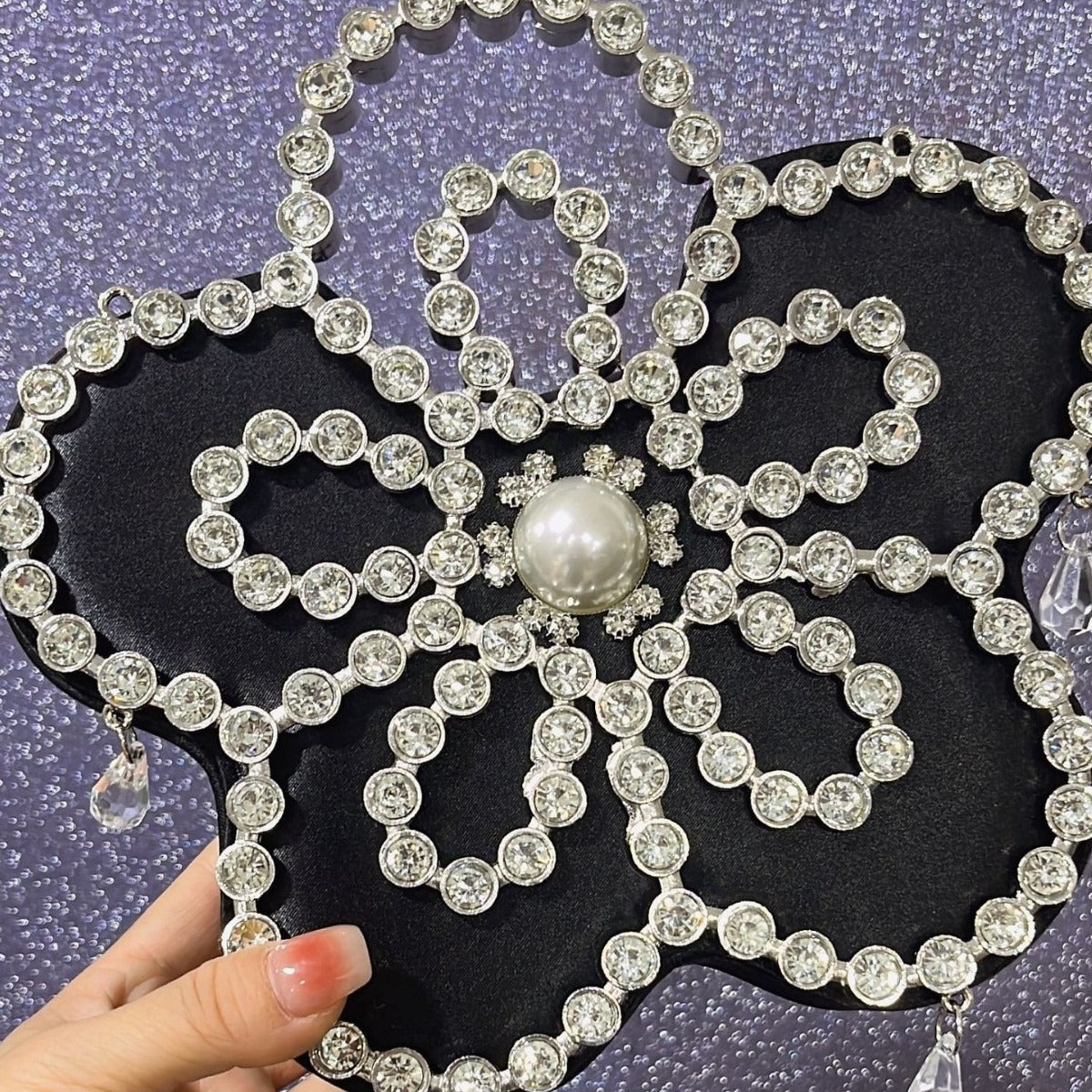 Elegant French Fairy Shiny Flower Pearl Bags