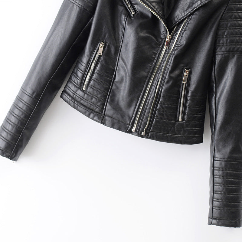 Women's Cool Long-term Spring Lapel Leather Jackets