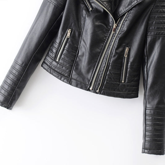 Women's Cool Long-term Spring Lapel Leather Jackets