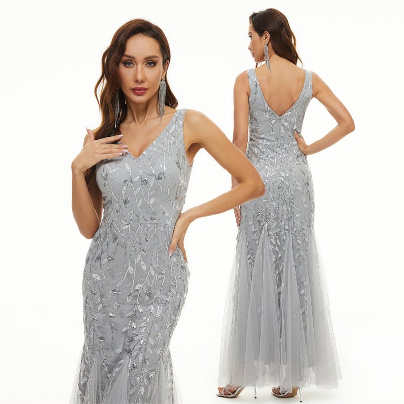 Light Luxury Sexy Sleeveless Slim Mesh Wedding Dresses