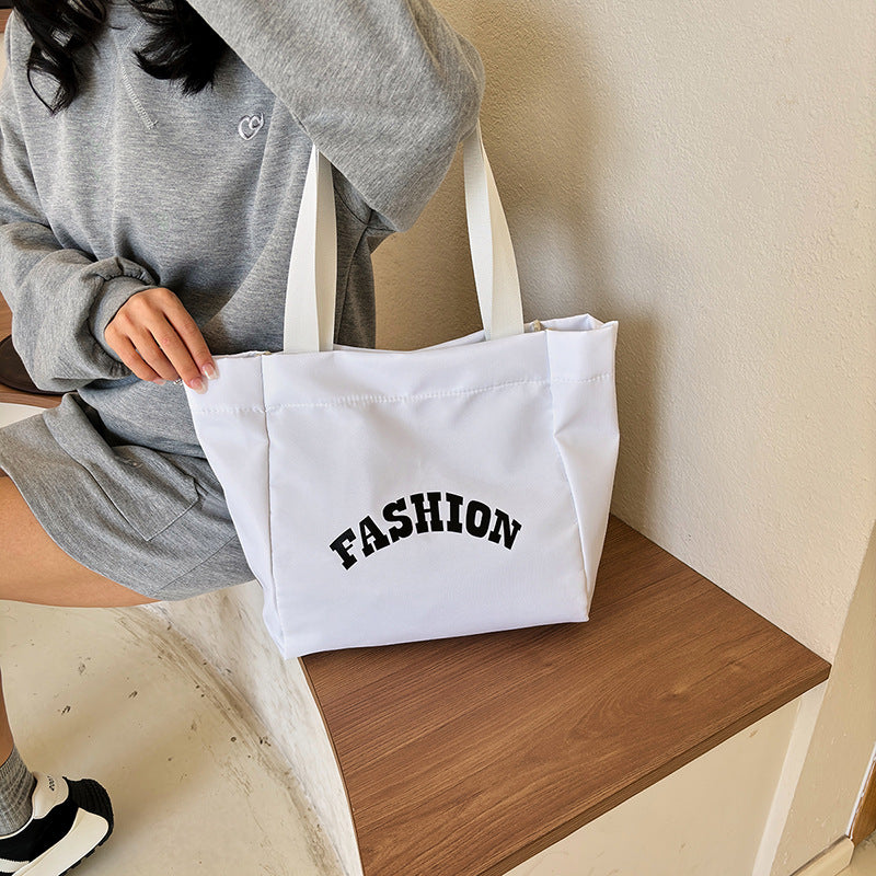 Women's Large Capacity Letter Printing Portable Single Bags