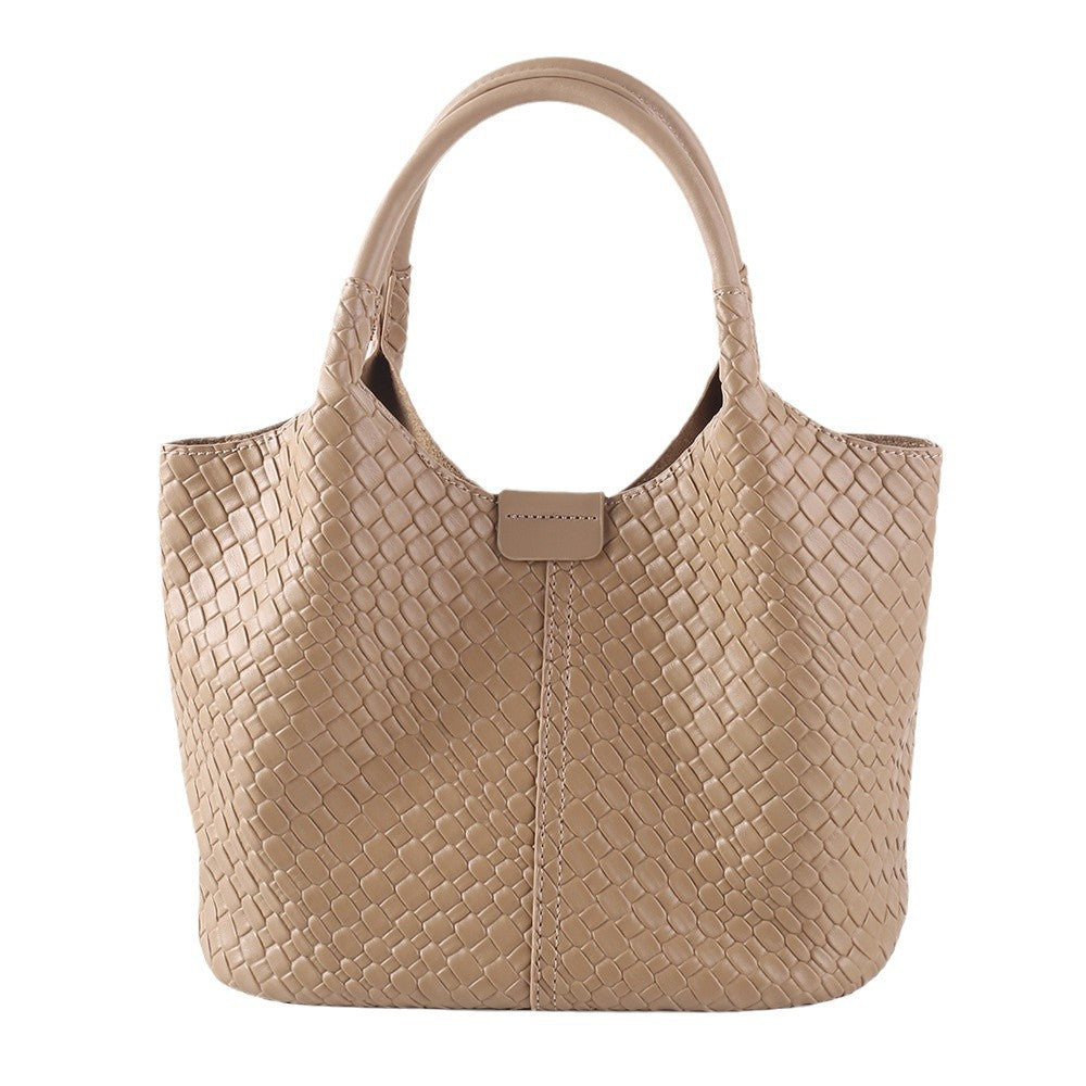 Basket Woven Commute Composite Large Capacity Handbags