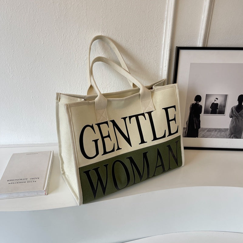 Graceful Thailand Mummy Canvas Letters Printed Shoulder Bags