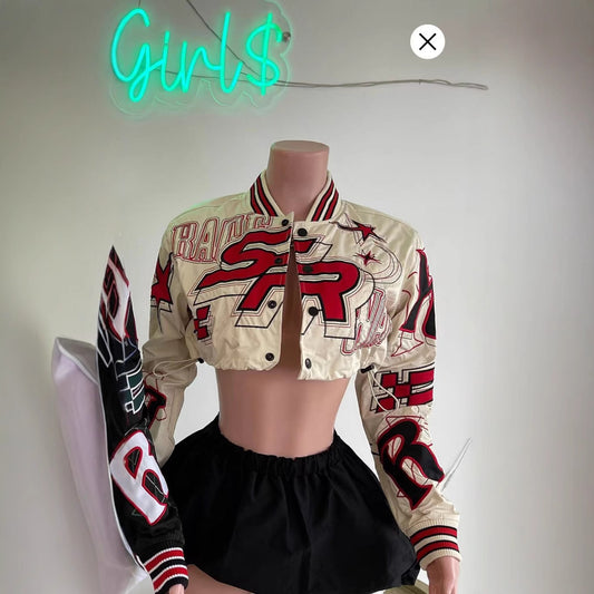 Fashion American Embroidered Threaded Long Sleeve Uniform