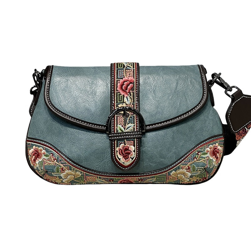 Women's Chinese Style Embroidery With Cheongsam Cotton Crossbody Bags