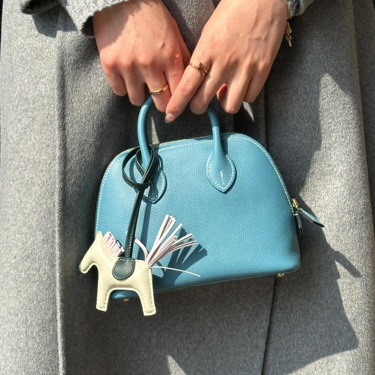 Women's Genuine Leather Wax Line Steel Hardware Bowling Bags