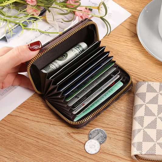 Women's Cool Fashion Position Versatile Zipper Card Holder