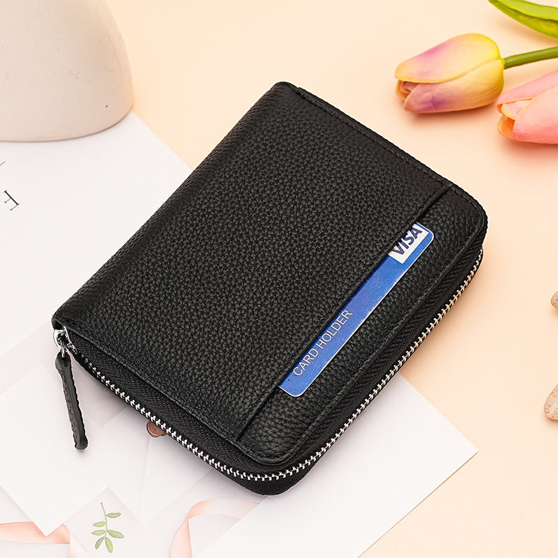 Women's & Men's & Stylish Versatile Genuine Leather Large Card Holder