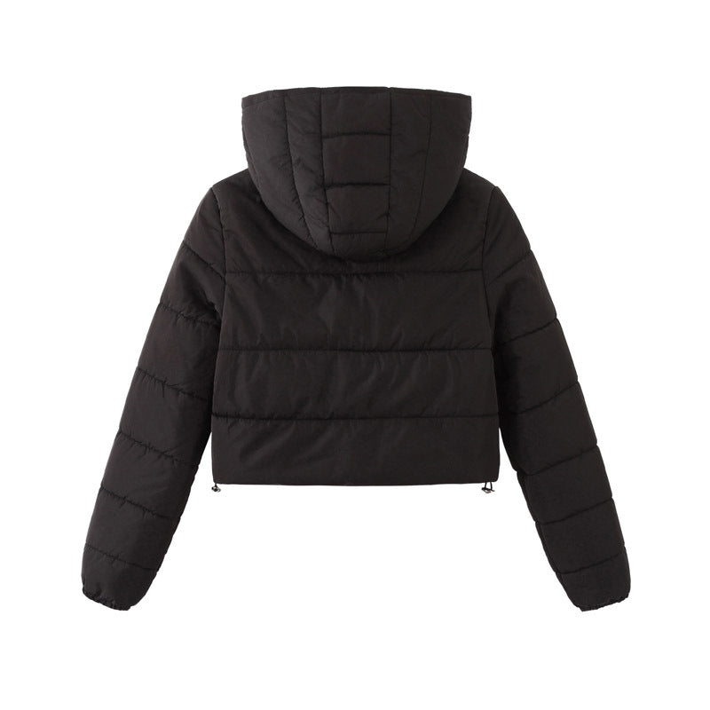 Women's Long-term Available Hooded Cotton Hand Plug Jackets