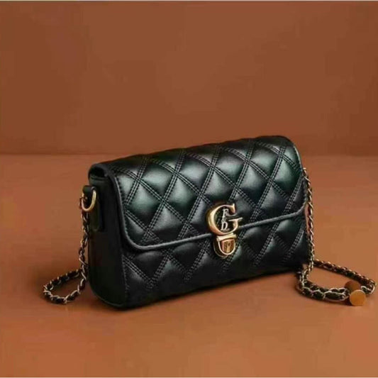 Casual Beautiful Women's Textured Rhombus Chain Lock