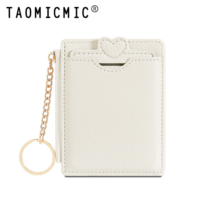 Women's Korean Style Love Meal Protective Cover Card Holder