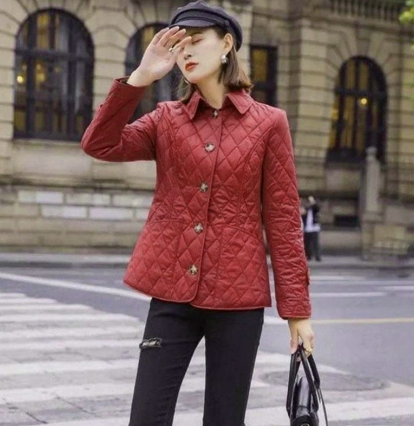 Women's Lapel Single Breasted Thermal Spinning Clothes Coats