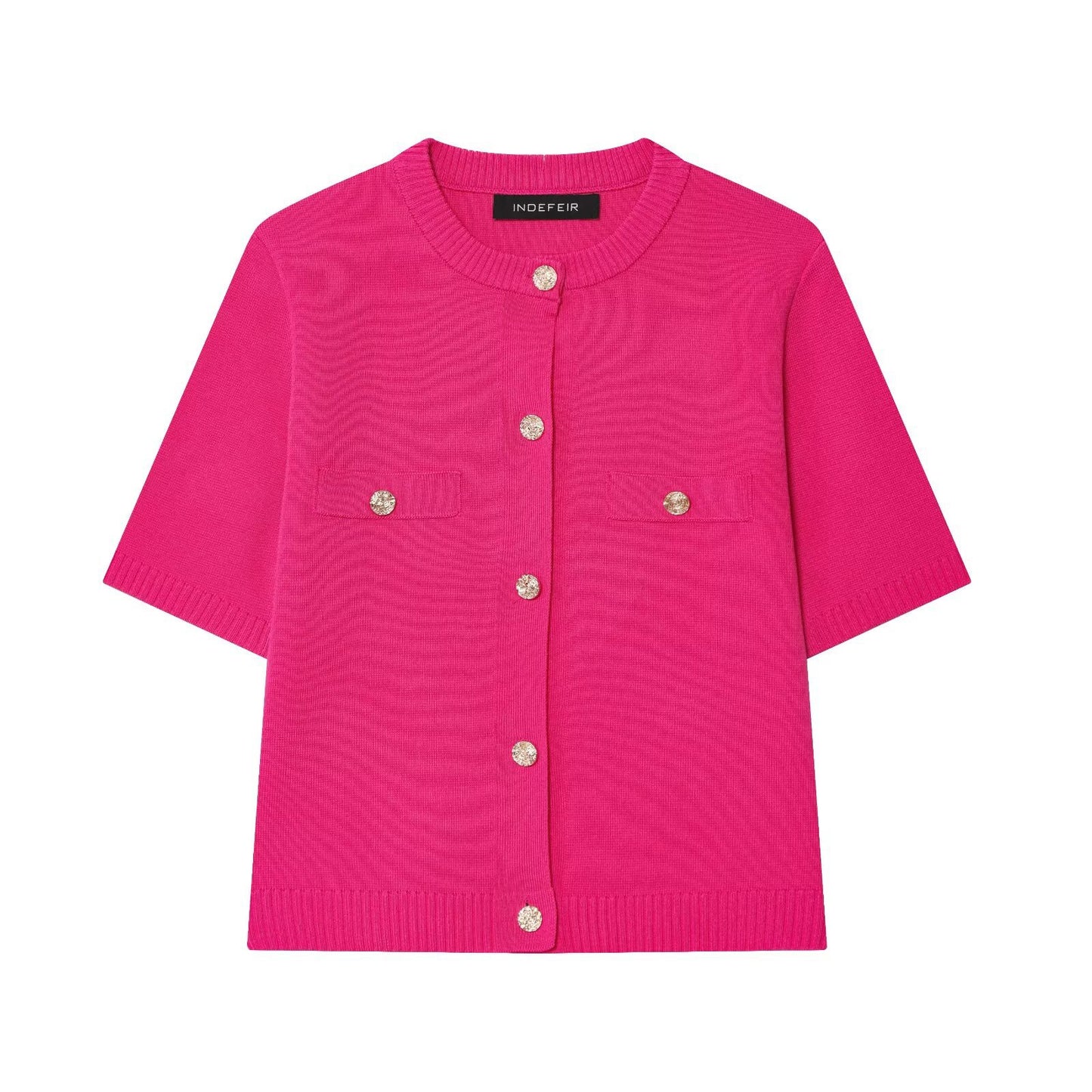 Women's Homemade Western Style Fashion Short-sleeved Knitted Knitwear