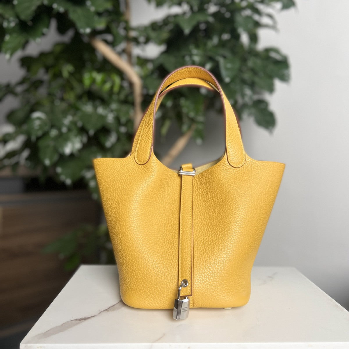 Wax Line All-steel Hardware Vegetable Basket Layer Cowhide Artisan Handbags