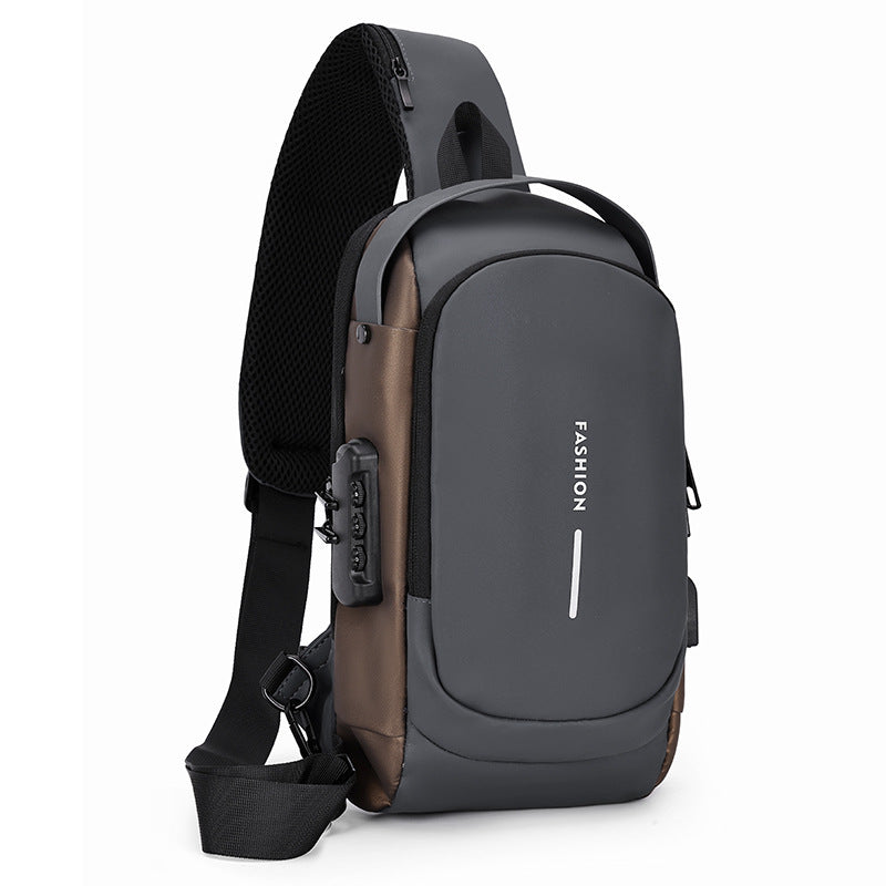 Men's Unique Pretty Attractive Durable Password Men's Chest Bags