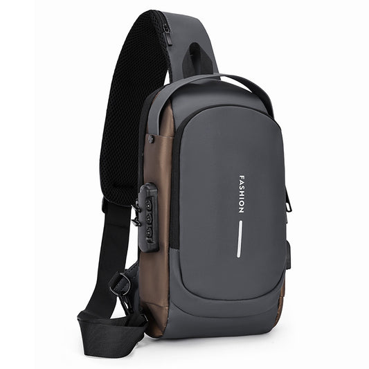 Men's Unique Pretty Attractive Durable Password Men's Chest Bags