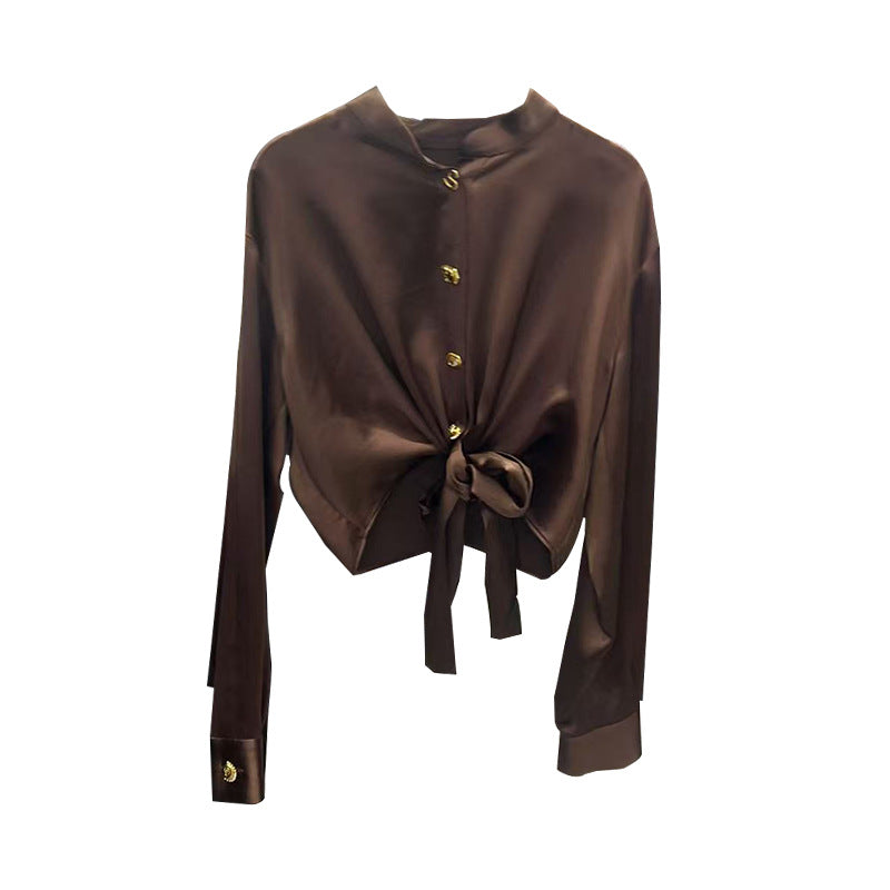Women's Temperament Shirt Autumn Fashion Rhinestone Design Blouses