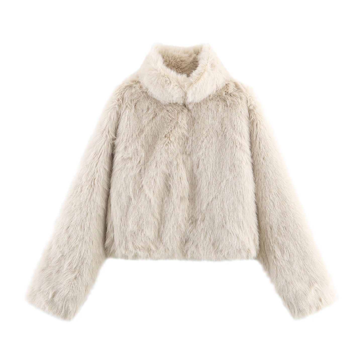 Versatile Graceful Autumn Artificial Fur Effect Jackets