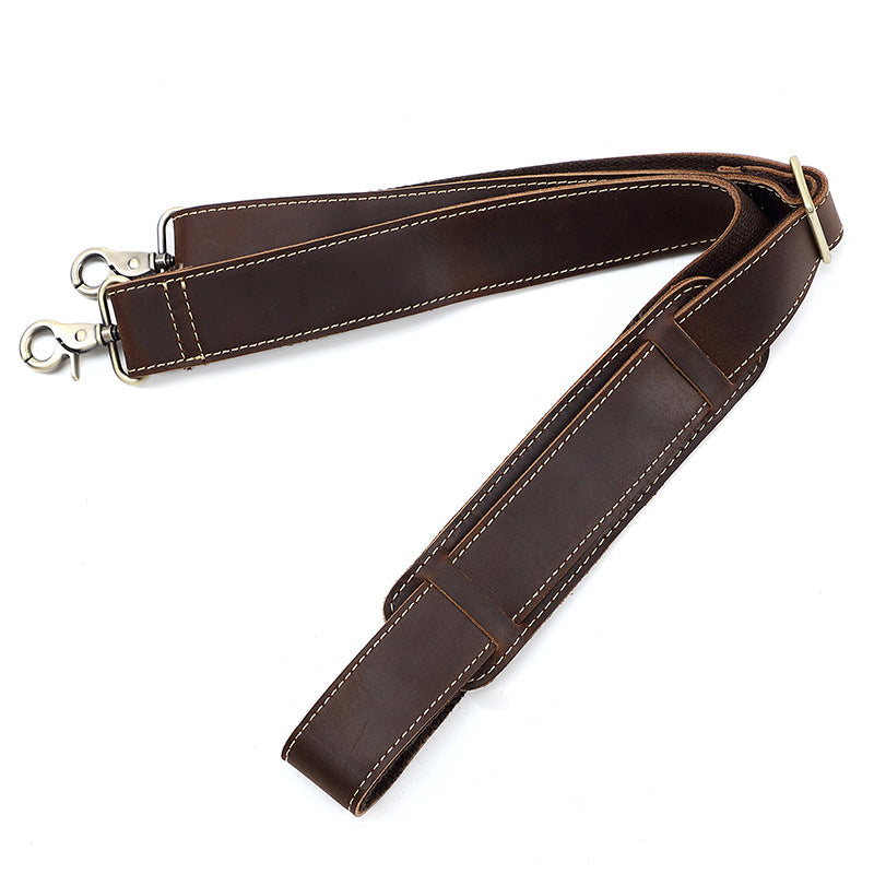 Men's Leather Strap Crazy Horse Retro Support Men's Messenger Bags