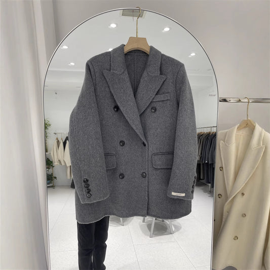 Women's Double-sided Woolen Fashion Commuter Long Sleeve Collar Coats
