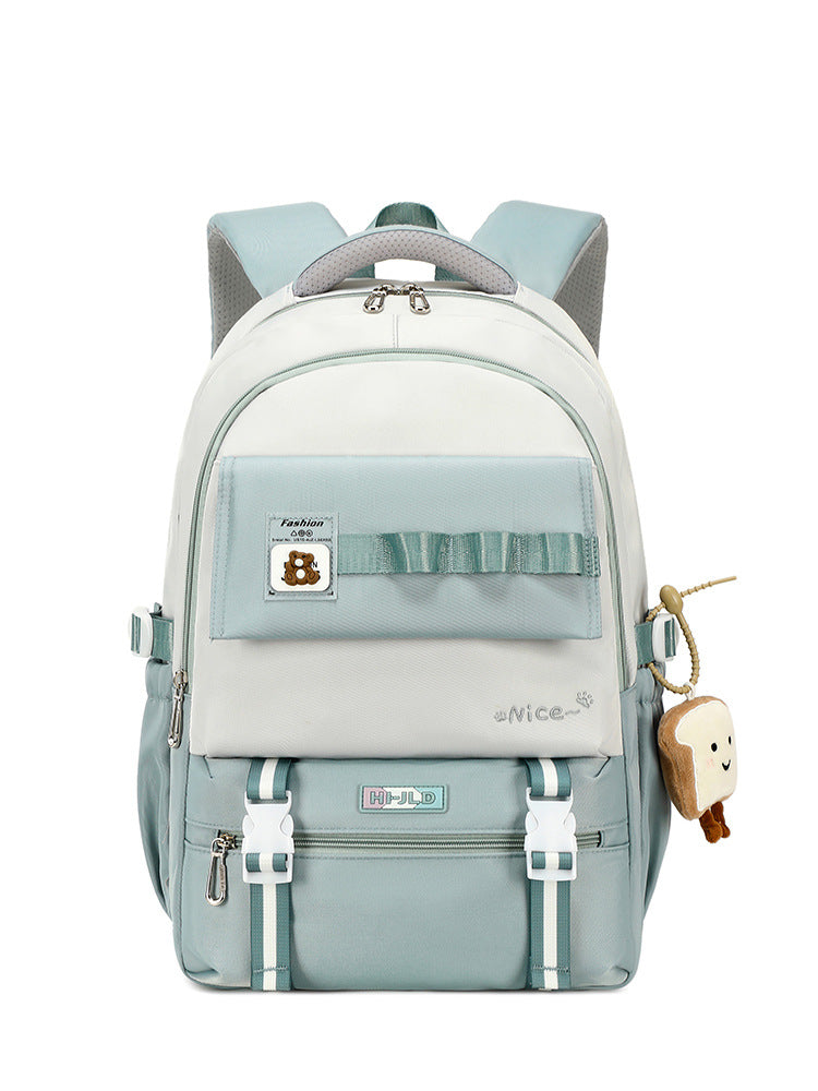 Women's Capacity Nylon Style Junior's Korean Stain Middle School Students' Schoolbags