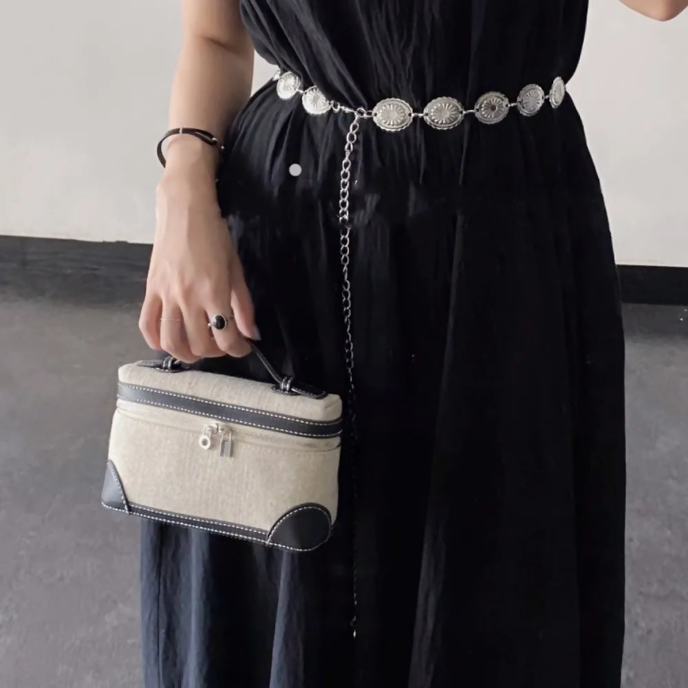 Creative Innovative Women's Stitching Leather Vintage Crossbody Bags