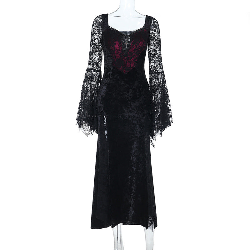 Vampire Chain Long-sleeved Dress Gothic Style Dresses