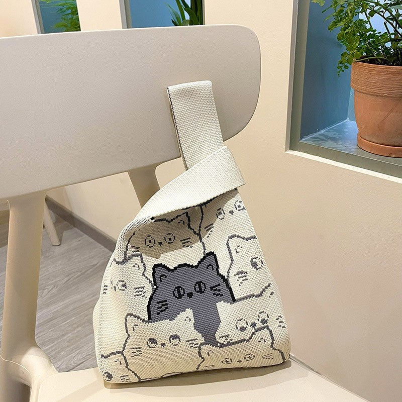 Woven Wool Version Hundred Female Needle Hand Carrying Handbags