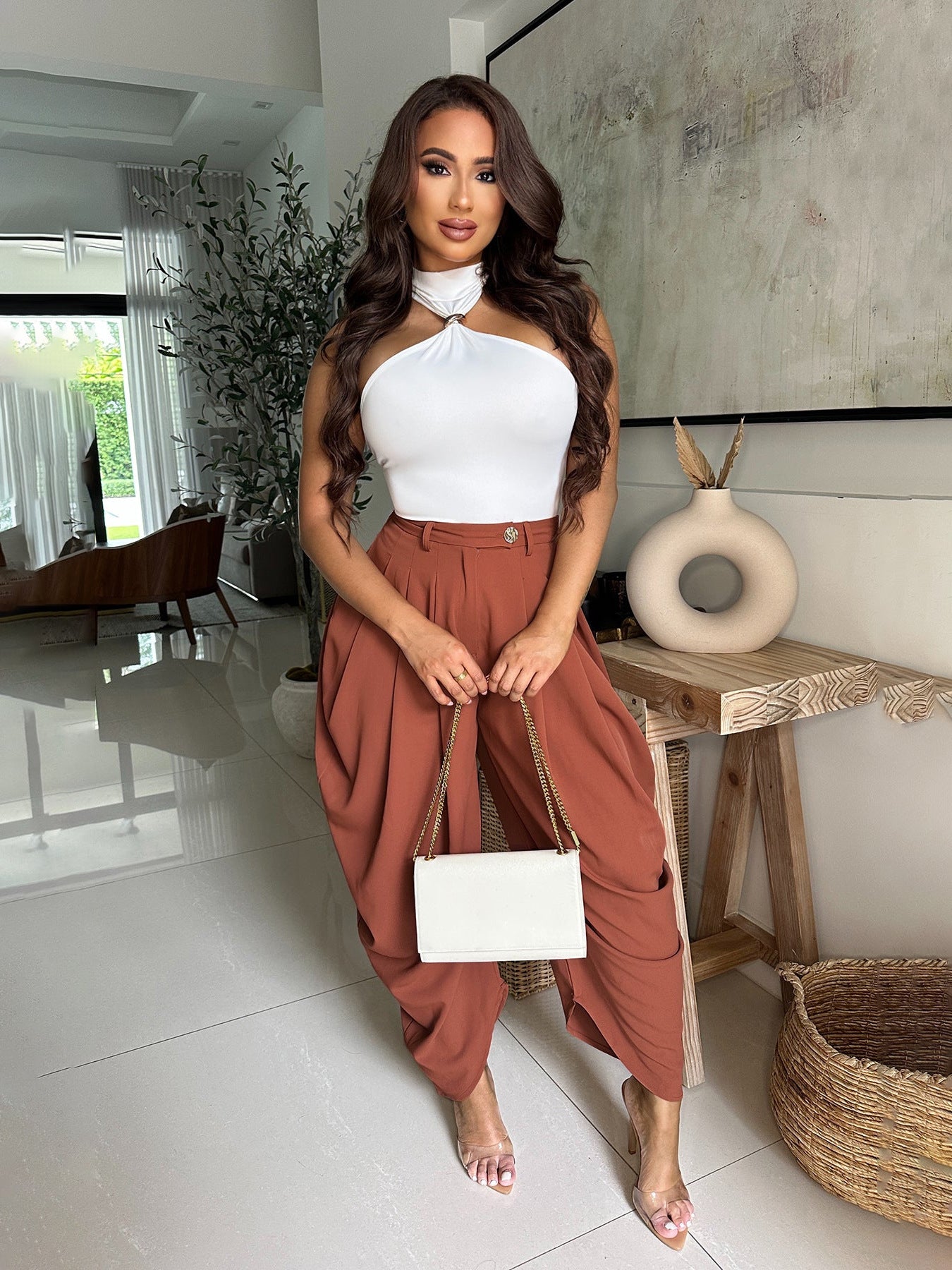 Women's Pure Color Sexy City Discount Personalized Pants