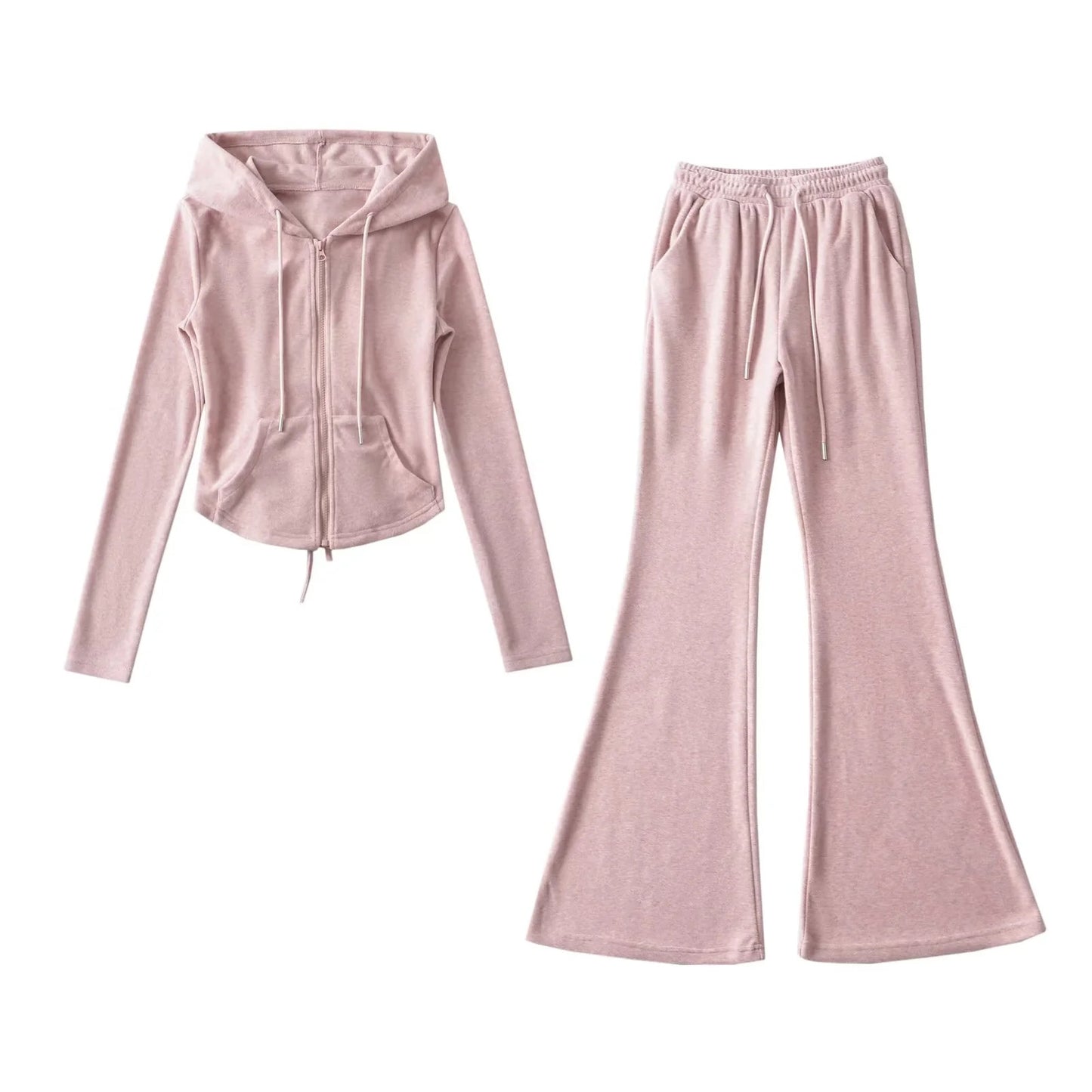 Women's Hot Hoodie High Waist Stretch Slim Suits