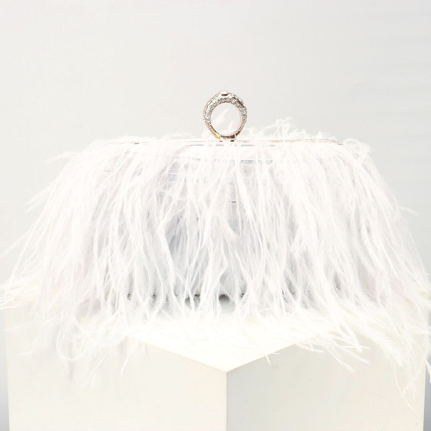 Unique Attractive Pretty Box Chain Veet Evening Bags