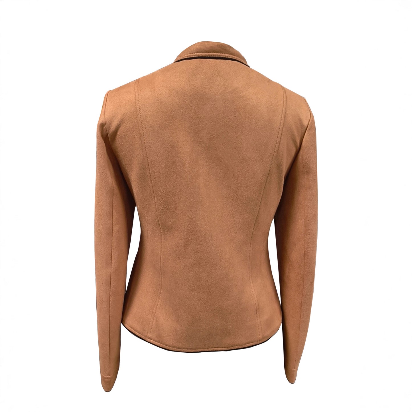 Women's Elegant Basic Imitation Fur Suede Contrast Jackets