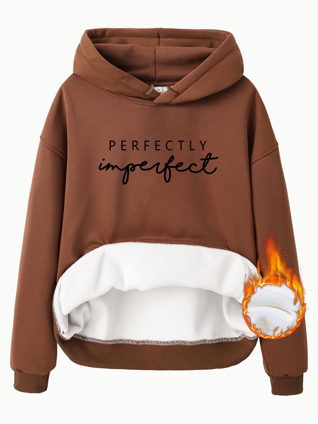 Women's European Kangaroo Pocket Hooded Long Sleeve Fleece Women's Sweater, Sweater