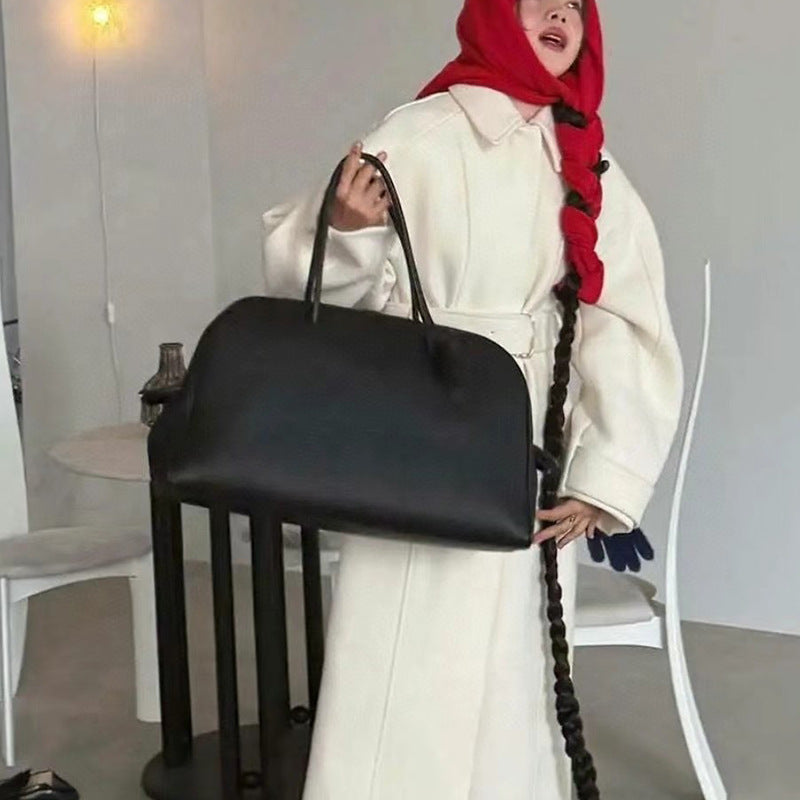 Litchi Pattern Cowhide Bowling Underarm Carrying Armpit Bags