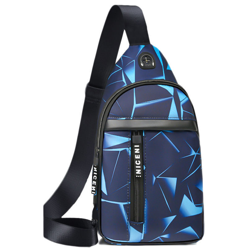 Men's Unique Glamorous Earphone Outing Leisure Bags