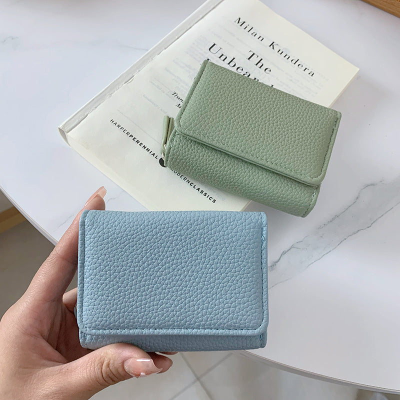Women's Simple Short Folding High Sense Three-fold Ladies Wallets