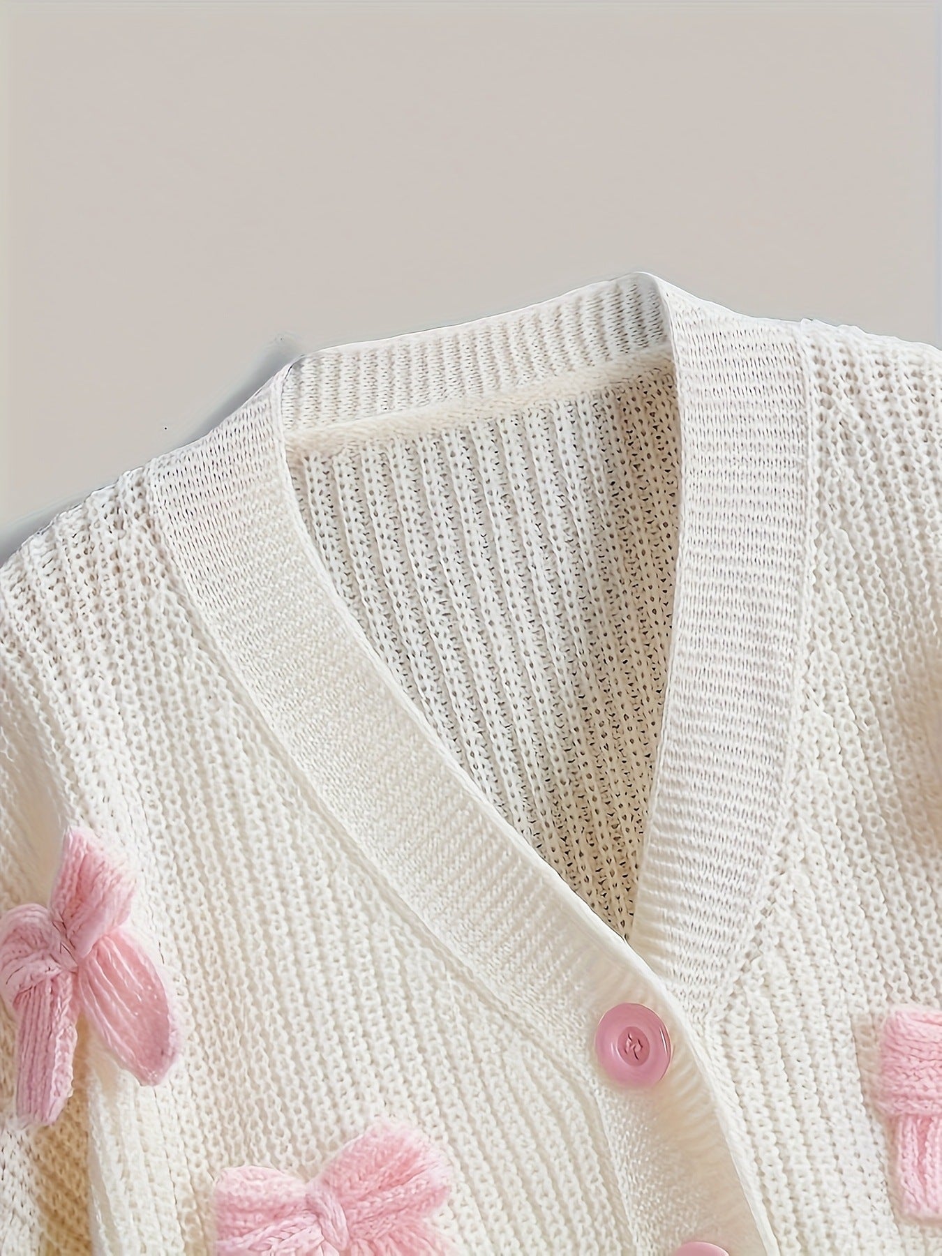 Sweet Loose Three-dimensional Bow Long Sleeve Knitwear