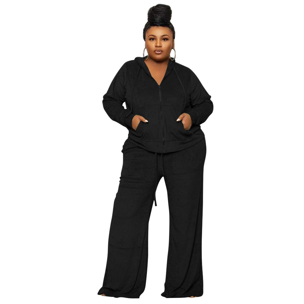 Women's Solid Color Casual High Waist Wide Leg Suits