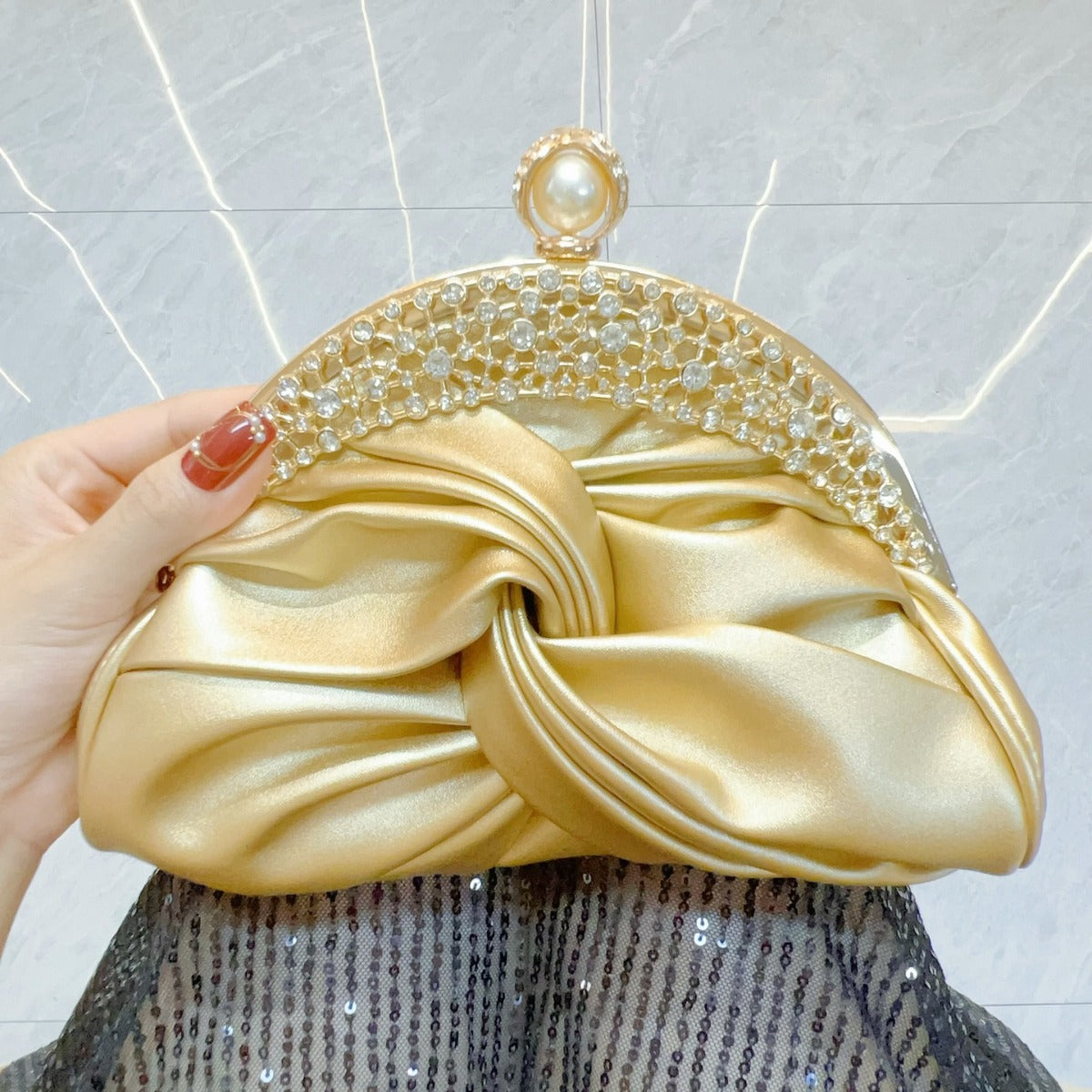 Women's Clutch Rhinestone Chain Dinner Dress Garment Bags