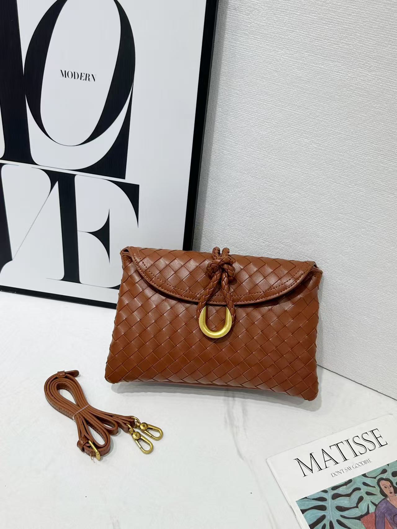 Casual Beautiful Classic Woven Dinner Envelope Small Square Bags