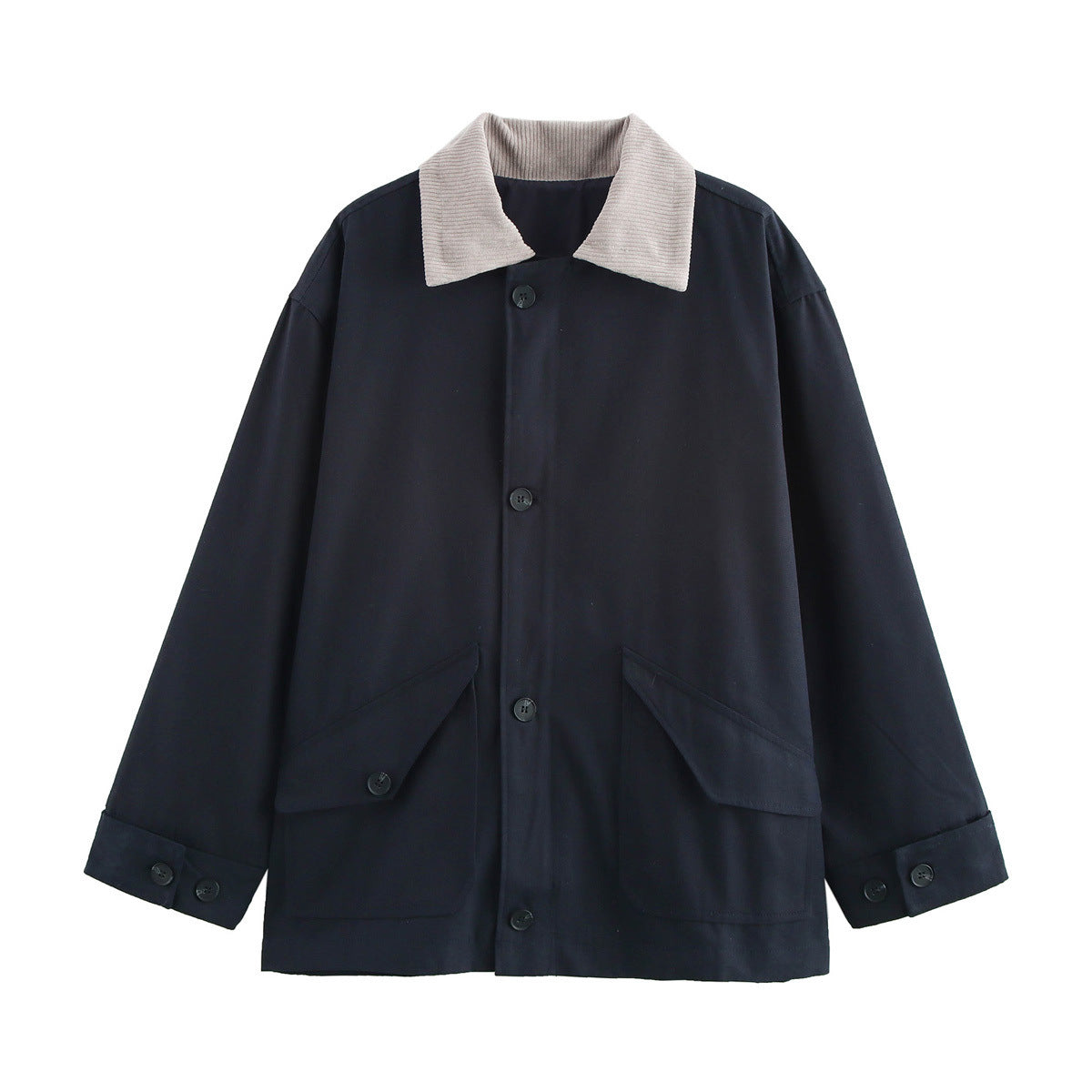 Women's Loose Large Profile Comfortable Windbreaker Canvas Coats