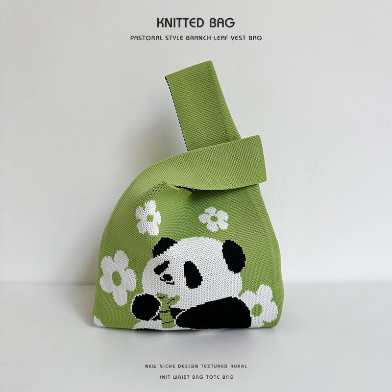 Women's Cute Panda Trendy Daily Versatile Polyester Handbags